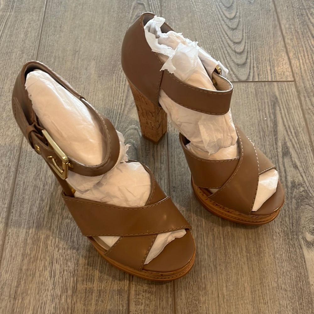 Michael Kors cork heels size 7M